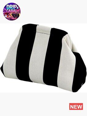 Woven Crochet Clutch Purse - Evening Handbag Straw Beach Bag